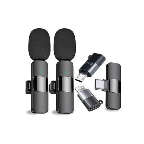 K9 Lavalier K9 TypeC+iphone+Micro Android Wireless Microphone-Dual