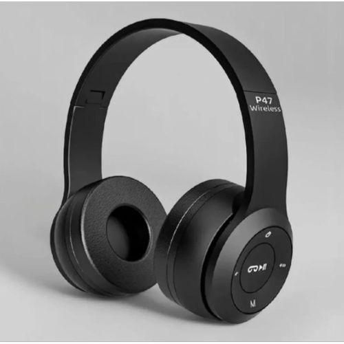 P47 Super Bass Headphone Wireless - Multifunction Use Headset. ( Black )