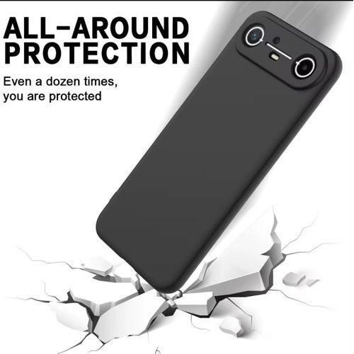Tecno Spark Slim Silicone Case & Pouch – Slim, Durable & Shock-Absorbing with Advanced Camera Protection. ( Black )