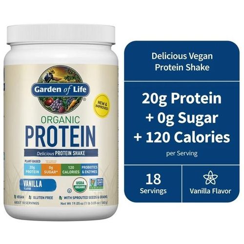 Plant Based Protein Shaker Powder With probiotic, vanilla