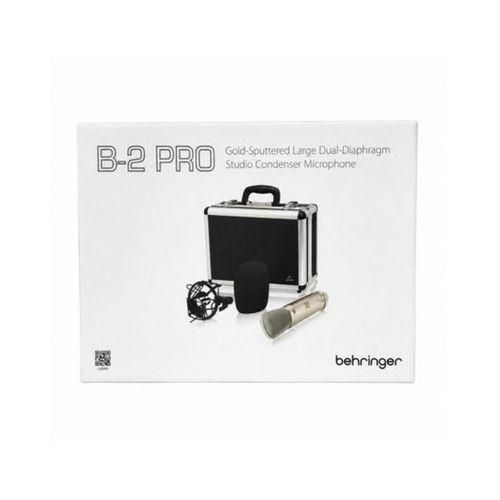 Advanced Behringer B-2 PRO Gold-Sputtered Large Dual-Diaphragm Studio Condenser Microphone Kit