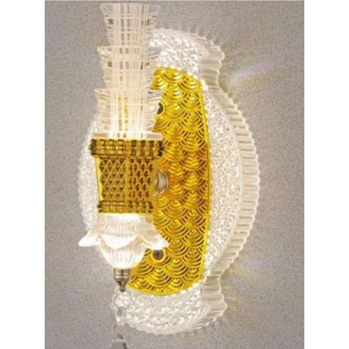 Royal Gold Crystal LED Sconce – Luxury Ornamental Wall Lamp
