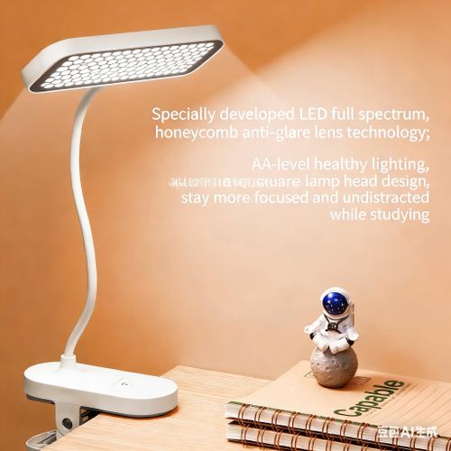 Rechargeable LED Desk Lamp with Phone Holder – Eye Protection, Touch Control, Adjustable Brightness