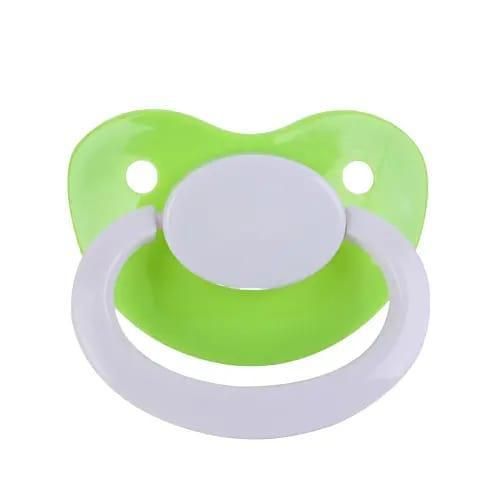 Pacifier Baby Silicone Soother & Teething Nipple Toy 2pcs Green and White
