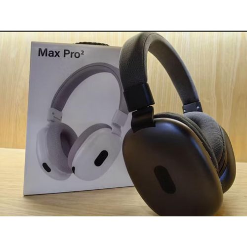 Max Pro 2 - Strong Bass High Fidelity Earphone, Wireless Head-mounted Headphone Over-ear Noise Cancelling Wireless Headset. ( Black )