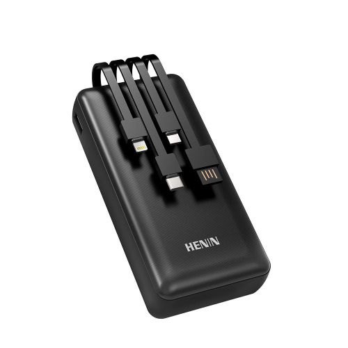PC20000 Ultra Slim 20000mAh Power Bank 4-In-1 Built Cables Dual USB LED Digital Display