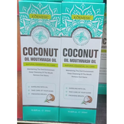 .Natural coconut oil–based mouthwash Essential oil care