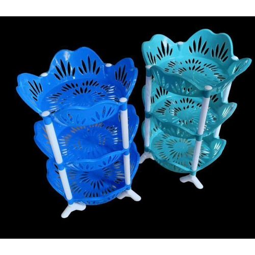 three layers plastic trolley rack