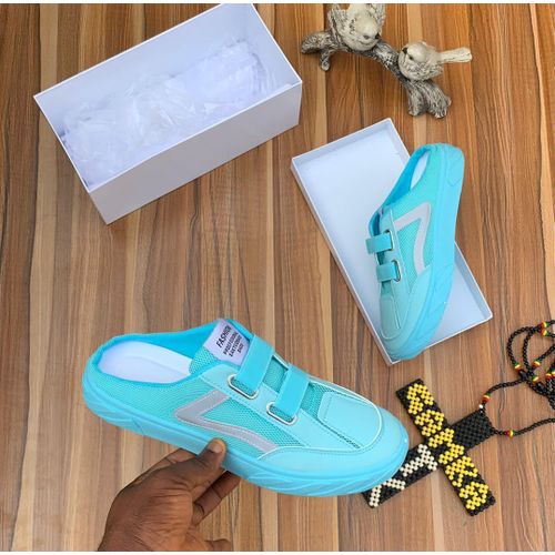 Breathable mesh casual backless sneakers/mules