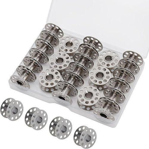 Metal Sewing Machine Bobbins, Compatible with Singer, Brother, Janome Compatible with most Class 15 machines. 28 Pcs, smooth edges no burrs. Great for quilting, embroidery & thread winding