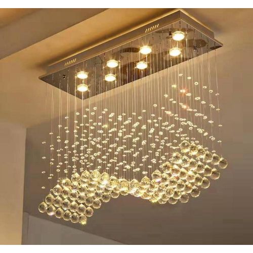 Luxury raindrop crystals chandelier light.