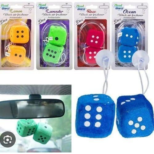 Dice Car Hanging Airfreshner White Color