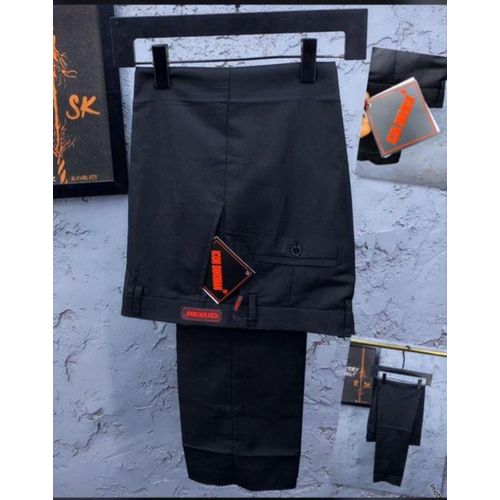 Men’s Classic Formal Trousers – Slim Fit Office & Business Pants (Black)