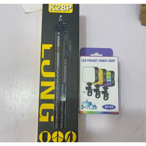 K28P Selfie Stick/ Tripod Stand With RGB Influencer Light