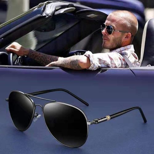 Men Black Sleek Sun Shades