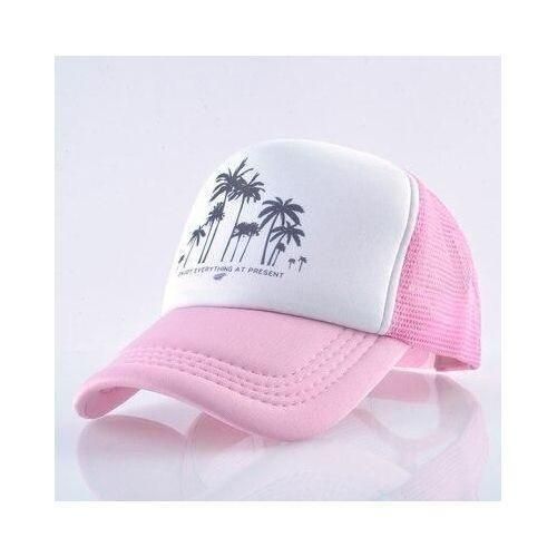 Unisex City Design Face Cap Pink