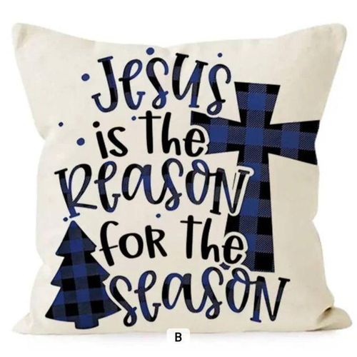 18"x 18" Jesus is the reason xmas throw pillow