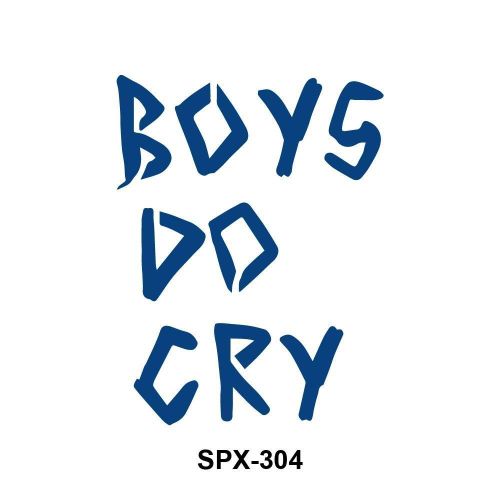 2 in 1 Boys Do Cry Semi Permanent Tattoo Art Sticker for Body (SPX-360+304)