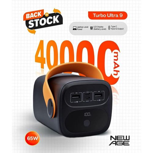 Turbo Ultra 9 65w 40000mAh Fast Chargng Laptop Power Bank