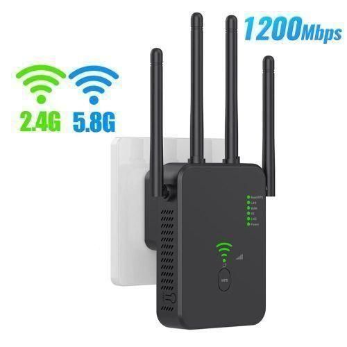 Wireless WiFi Repeater 1200Mbps Wifi Booster Dual-Band 2.4G 5G WiFi Extender 802.11ac Gigabit WiFi Amplifier WPS Router