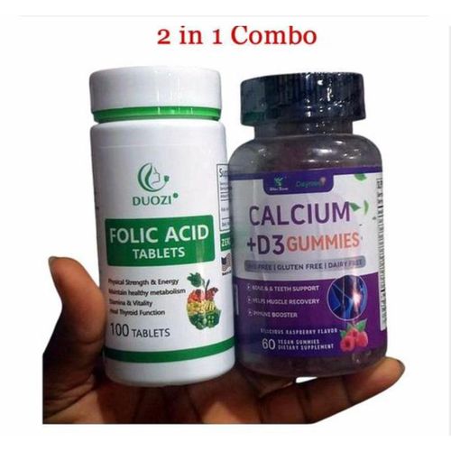 Calcium D3 Gummies & Duozi Foli Acid Tablets