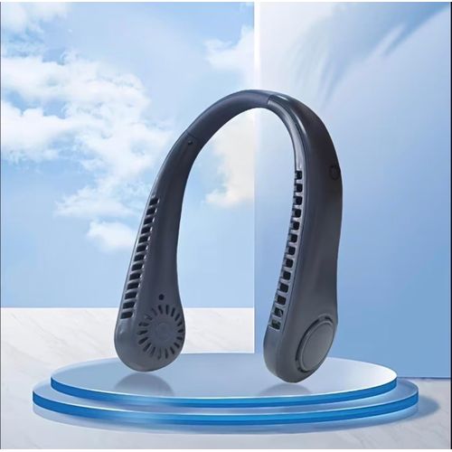 Portable Neck Fan - Power ventilator Blaldeless Neckband Fan, Air Cooler, Rechargeable, 360 Flexible Cooling, Quiet Operation & Strong Wind.