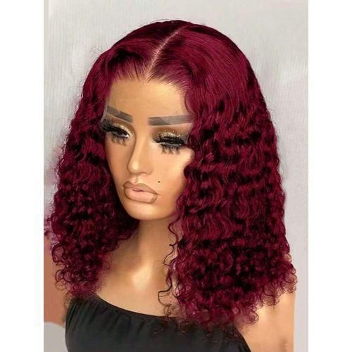 99j Burgundy Lace Front20 Inch Deep Wave Lace Front Wigs Hair Pre Plucked Red Curly 5x5 HD Colored Frontal Wet And Wavy Loose Deep Wave