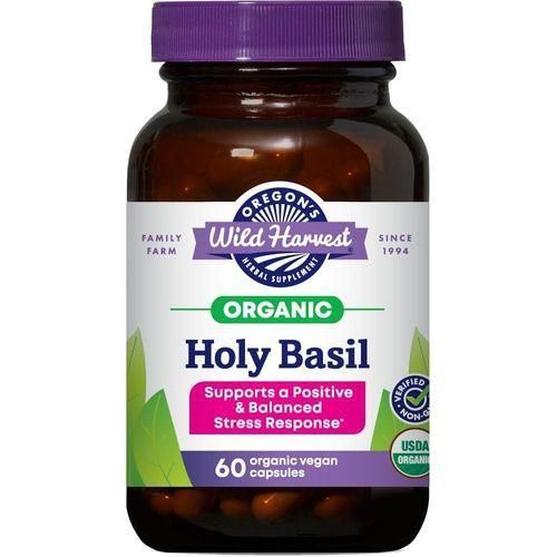 Wild Harvest Organic Holy Basil Herbal Supplement, 60 Count