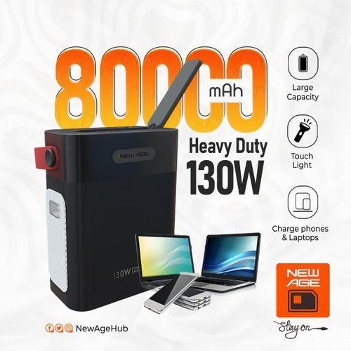 RH018 80000mAhh 130W Fast Laptop Power-Bank Heavy-Duty AI With Type-C In-put And Out-put