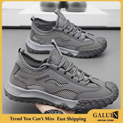 Men's Breathable Sandals Slippers Half Casual Open Shoes n-grey