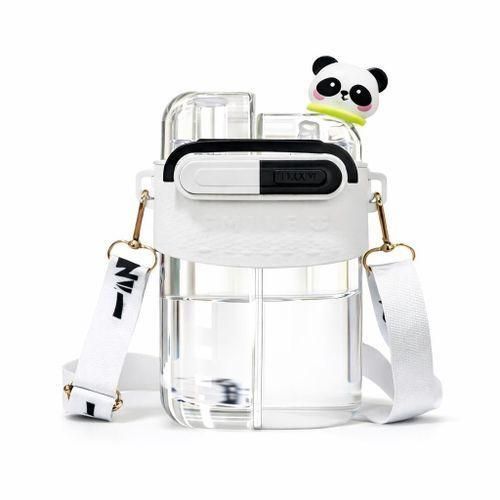 780ML Drinking Bottle Large-Capacity Double-Bin Plastic Straw Cup Children Portable Carrying Water Bottle