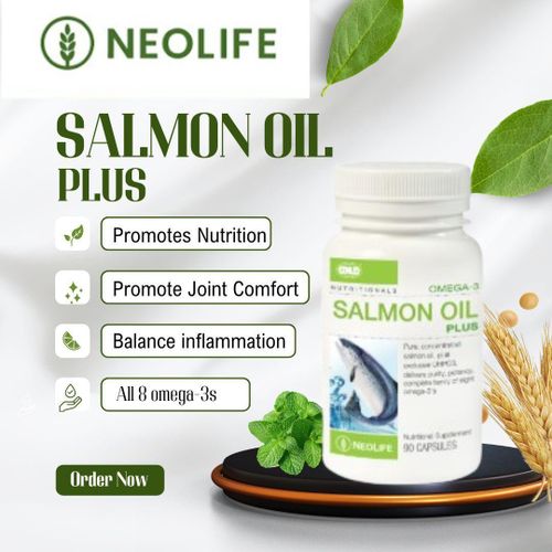 Omega-3 Salmon Oil Plus - 90 Capsules (Single) - Support vision and reduce eye fatigue, memory, healthy blood flow, focus, and mental clarity so you can stay sharp.