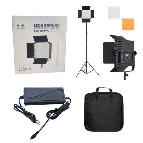 Professional LED 660 PRO Bi-Color Video Studio Light Kit with Tripod Stand, Remote Control, Battery & Carry Bag for Photography, YouTube, TikTok & Live Streaming