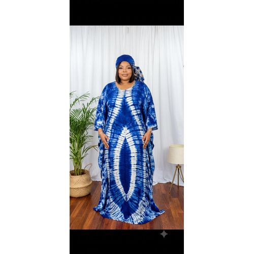 Blue and white Executive bubu gown