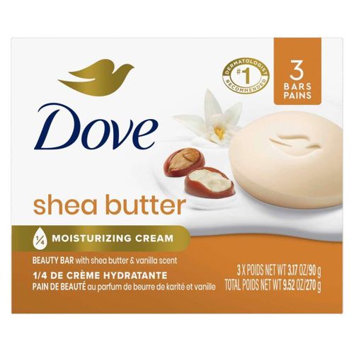 Shea Butter Moisturizing Cream Beauty Bar Soap 3x90 -3 Piece.