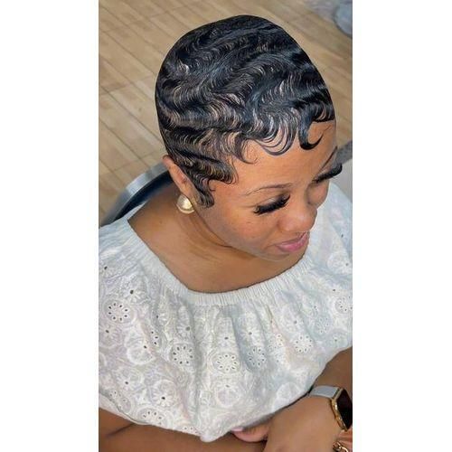 Girls Ombre Brown Mid-part Lace Front Curly Wig