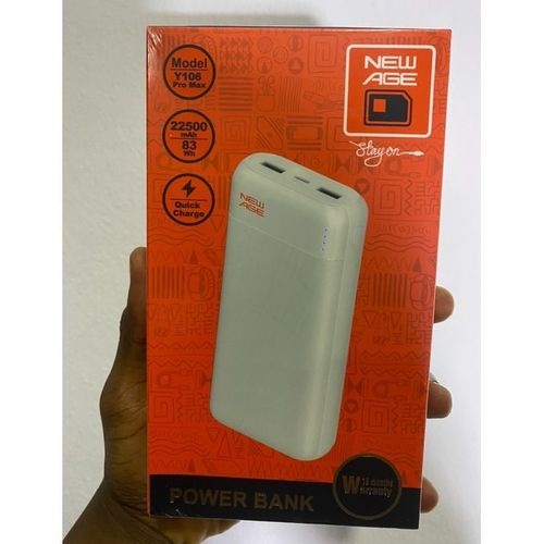 22500mA Power Bank Type-C Fast Charging White