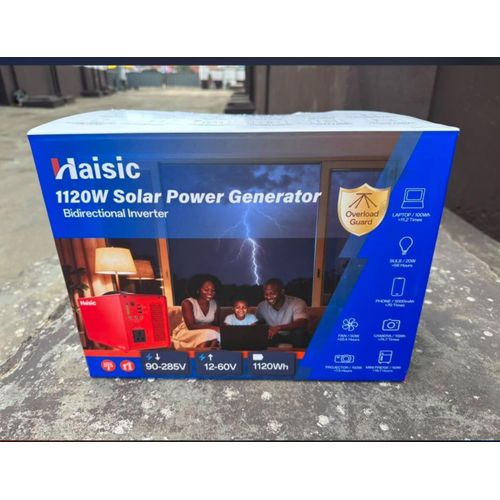 Haisic Solar Generator 1.1kWh / 350W – Reliable Backup Power for Your Home & Office and 5years warranty