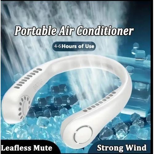 Portable Neck Fan - Power Ventilator Blaldeless Neckband Fan, Air Cooler, Rechargeable, 360 Flexible Cooling, Quiet Operation & Strong Wind