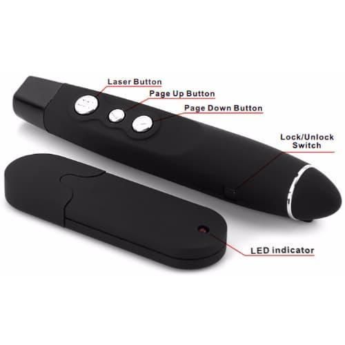 PP-1000 Wireless Red Laser Pointer Presenter with Receiver
