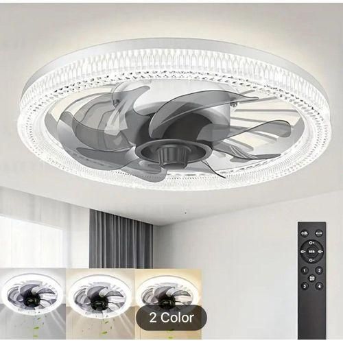 Led Ceiling Light With Built-in Fan And Remote Control 45W
