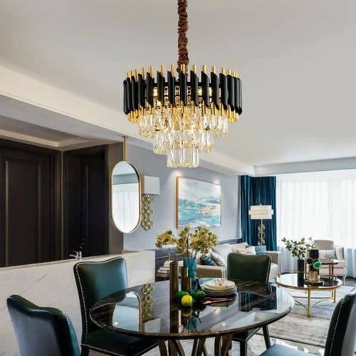 Sizable Presidential Luxury E14, E27 Bulb Type Led Crystal Ceiling Modern Design Nordic Chandelier Led Light With Remote Control For Living Room And Bedroom