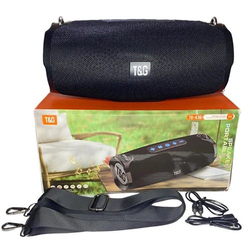 NEW TG-436 Portable Mini Speaker Wireless 3D Stereo MP3 Player Music Outdoor Waterproof Subwoofer Parlantes With FM Radio (BLACK)
