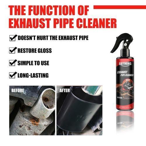 Car Exhaust Pipe Cleaning Agent, Rust and Carbon Deposits Remover, Automotive and Motorcycle Maintenance, Restores Gloss, Protects Exhaust, Easy Application