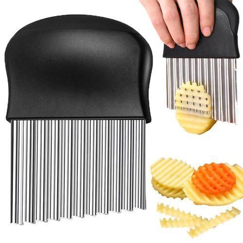 French Fries Cutter Potato and vegetable Slicer Wavy Edged Knife