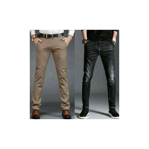 2 in 1 Quality Stock Black Jeans For Men
