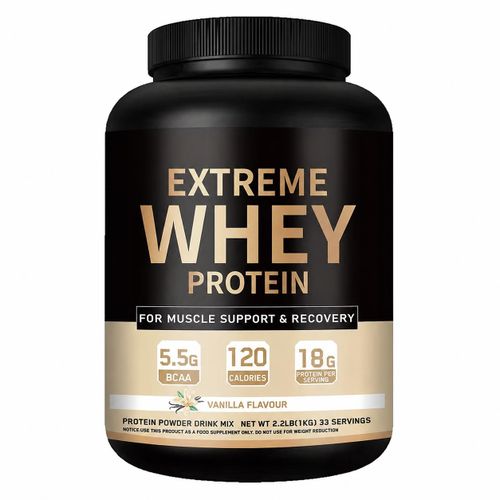 Whey Protein Powder 1kg – 5.5g BCAA – for Muscle Growth & Recovery