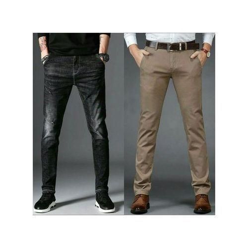 2 in 1 Quality Stock Jean and Chinos For Men
