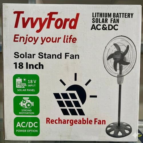18-Inch Rechargeable Solar Stand Fan