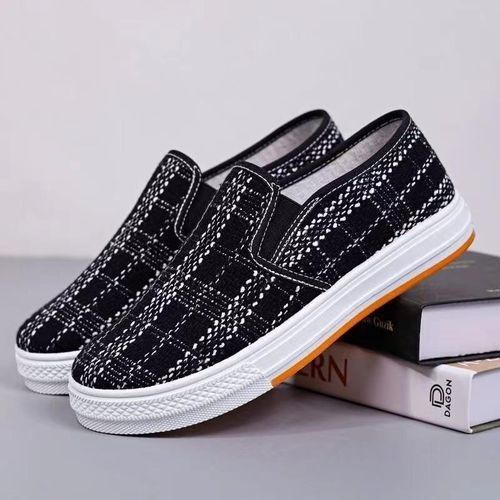 Women Casual Outdoor Everyday Walking Sneakers - Simple Easy wear Fashion Shoes Canvas